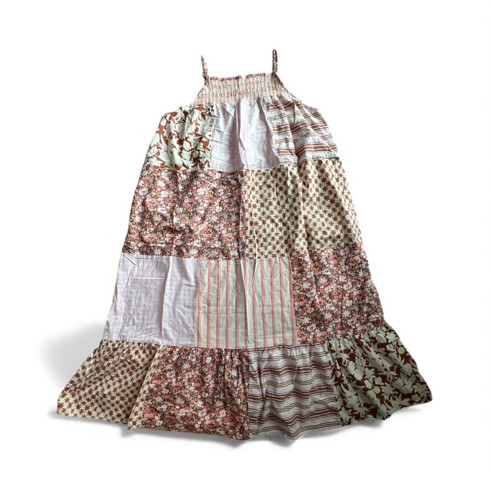 Universal Thread sleeveless patchwork tiered boho hippie maxi dress plus sz 1X - Picture 11 of 12